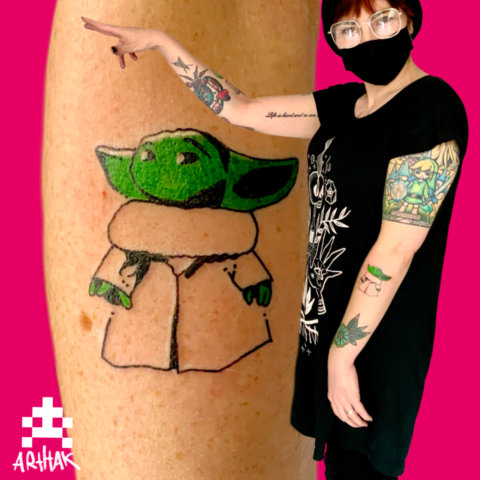 Baby Yoda Archives Arthak Studio Pixel Tatouage Grenoble